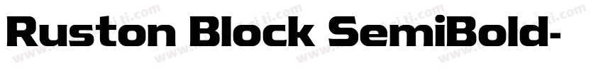 Ruston Block SemiBold字体转换
